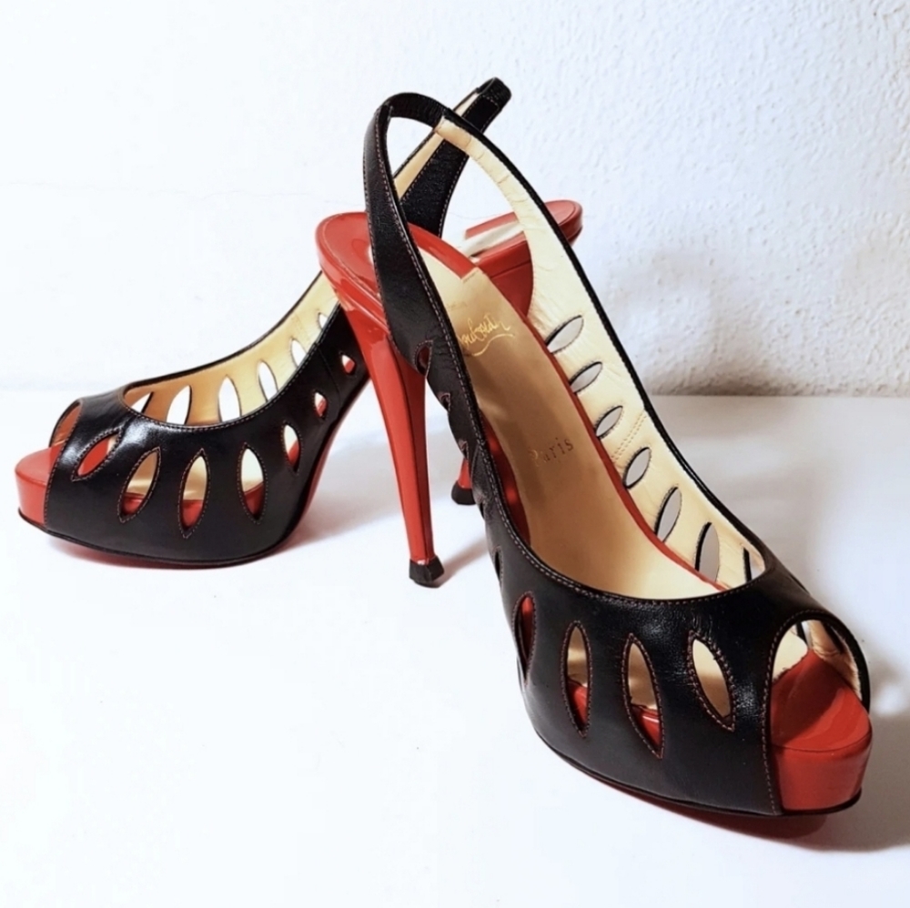 CHRISTIAN 💋⁉️LOUBOUTIN PEEP TOE Stilettos